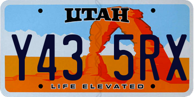 UT license plate Y435RX