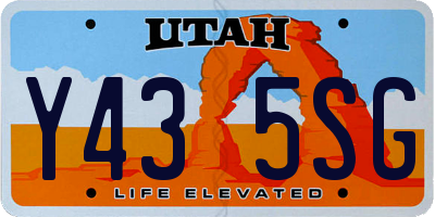 UT license plate Y435SG