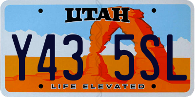 UT license plate Y435SL