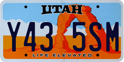 UT license plate Y435SM