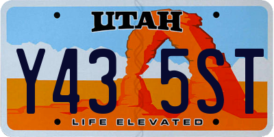 UT license plate Y435ST
