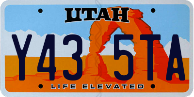 UT license plate Y435TA