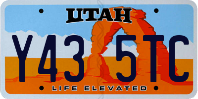 UT license plate Y435TC