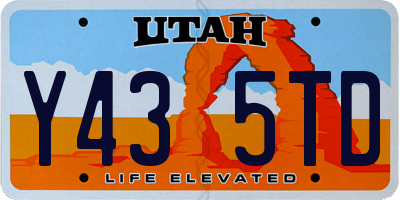 UT license plate Y435TD