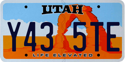 UT license plate Y435TE