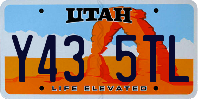 UT license plate Y435TL