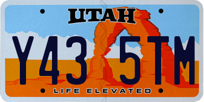 UT license plate Y435TM