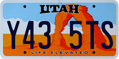 UT license plate Y435TS