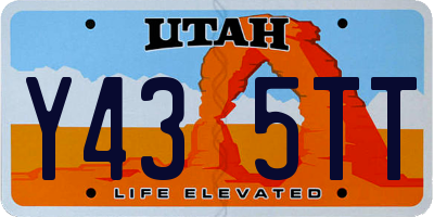 UT license plate Y435TT