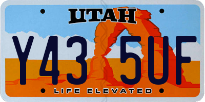 UT license plate Y435UF