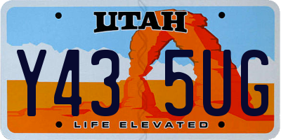 UT license plate Y435UG