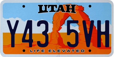 UT license plate Y435VH