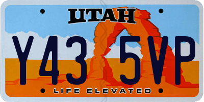 UT license plate Y435VP