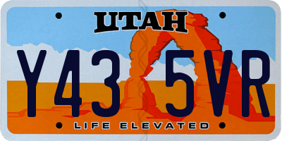 UT license plate Y435VR