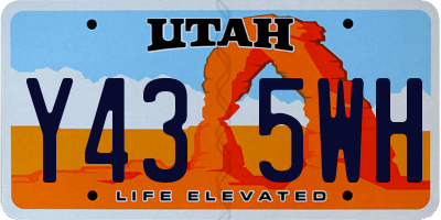 UT license plate Y435WH