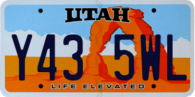 UT license plate Y435WL