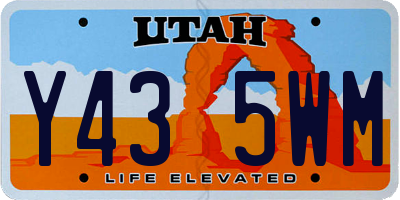 UT license plate Y435WM