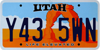 UT license plate Y435WN