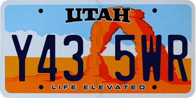 UT license plate Y435WR
