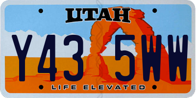 UT license plate Y435WW