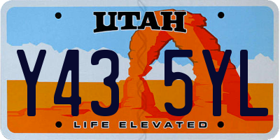 UT license plate Y435YL