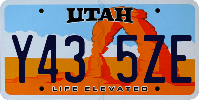 UT license plate Y435ZE