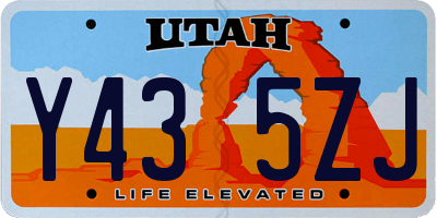 UT license plate Y435ZJ