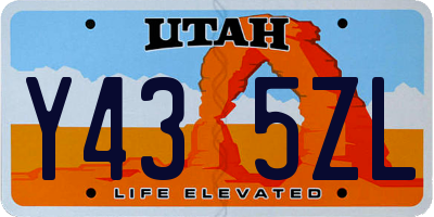 UT license plate Y435ZL