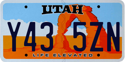 UT license plate Y435ZN