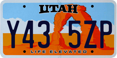 UT license plate Y435ZP
