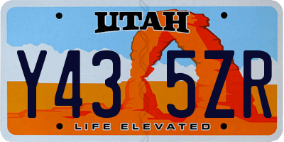 UT license plate Y435ZR