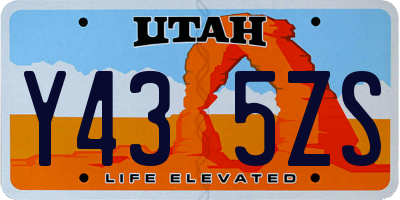 UT license plate Y435ZS