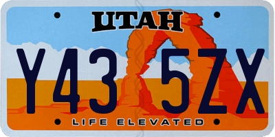UT license plate Y435ZX