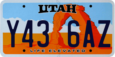 UT license plate Y436AZ