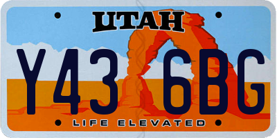 UT license plate Y436BG