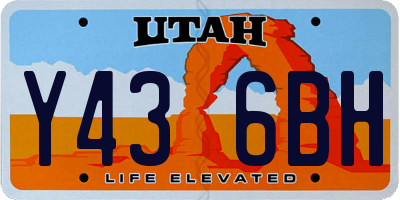 UT license plate Y436BH