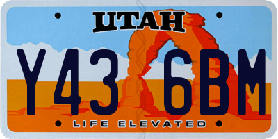 UT license plate Y436BM