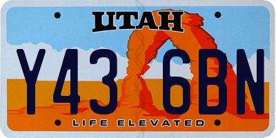 UT license plate Y436BN
