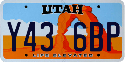 UT license plate Y436BP