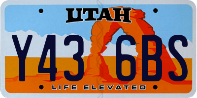 UT license plate Y436BS
