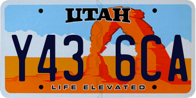 UT license plate Y436CA