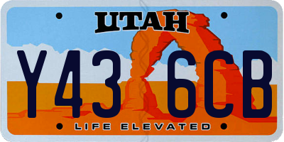 UT license plate Y436CB