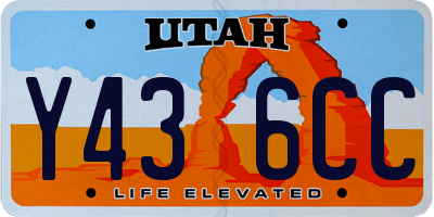 UT license plate Y436CC