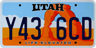 UT license plate Y436CD