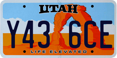 UT license plate Y436CE