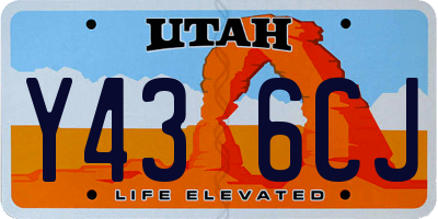 UT license plate Y436CJ