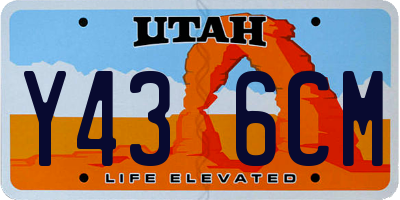 UT license plate Y436CM