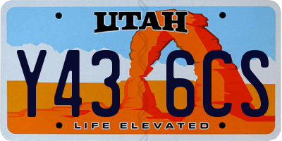 UT license plate Y436CS