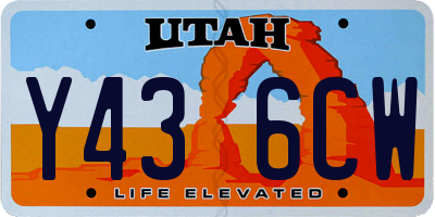 UT license plate Y436CW