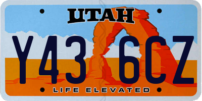 UT license plate Y436CZ